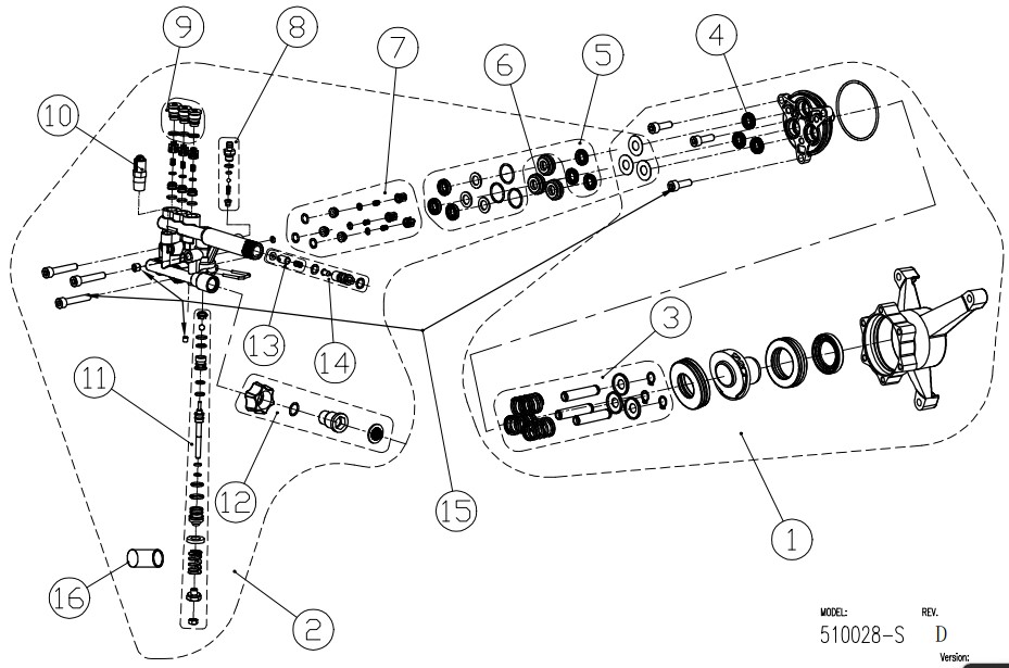 CMXGWFN061126 3000 psi pump rebuild kits parts manual